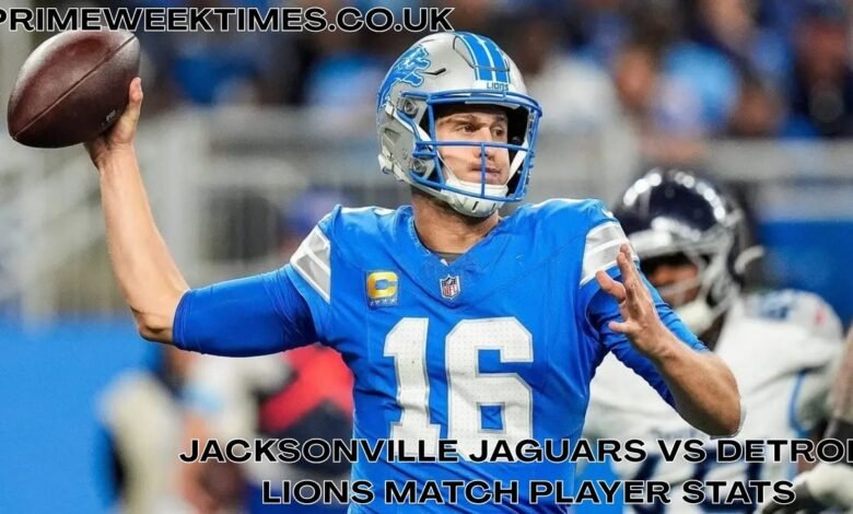 Jacksonville Jaguars vs Detroit Lions Match Player Stats