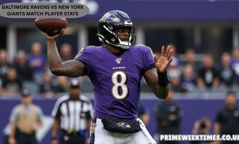 Baltimore Ravens vs New York Giants Match Player Stats