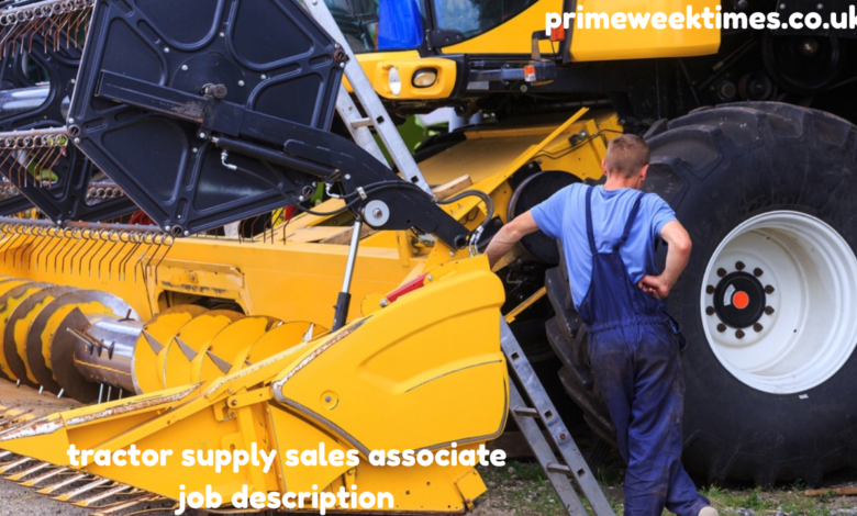 tractor supply sales associate job description